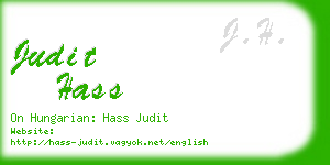 judit hass business card